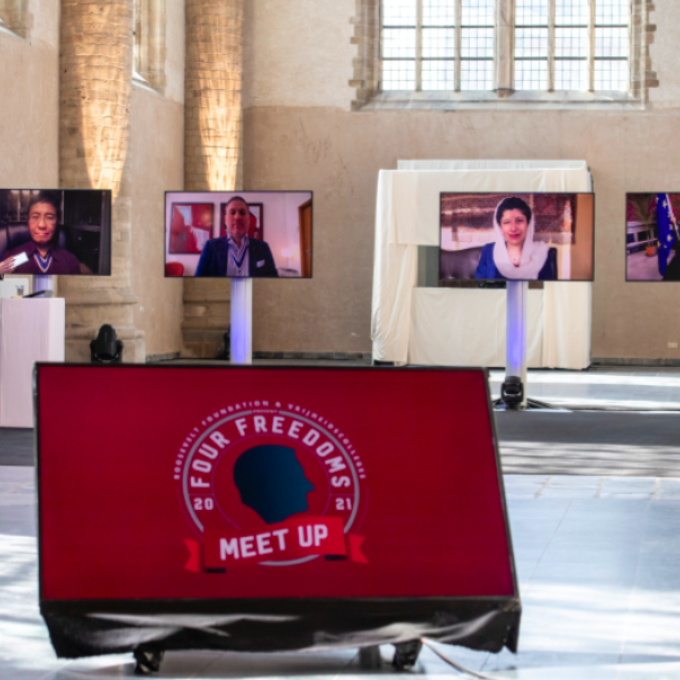 Kijkers uit 27 landen voor de Four Freedoms Meet-up